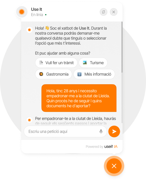 Useit Chatbot en funcionament